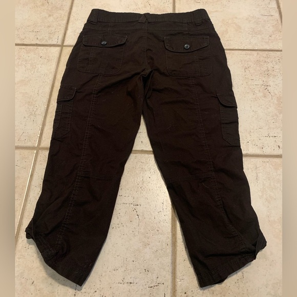 Urban Life Dark Brown Capri Cargo Pants - Size 7/8 - Picture 6 of 8